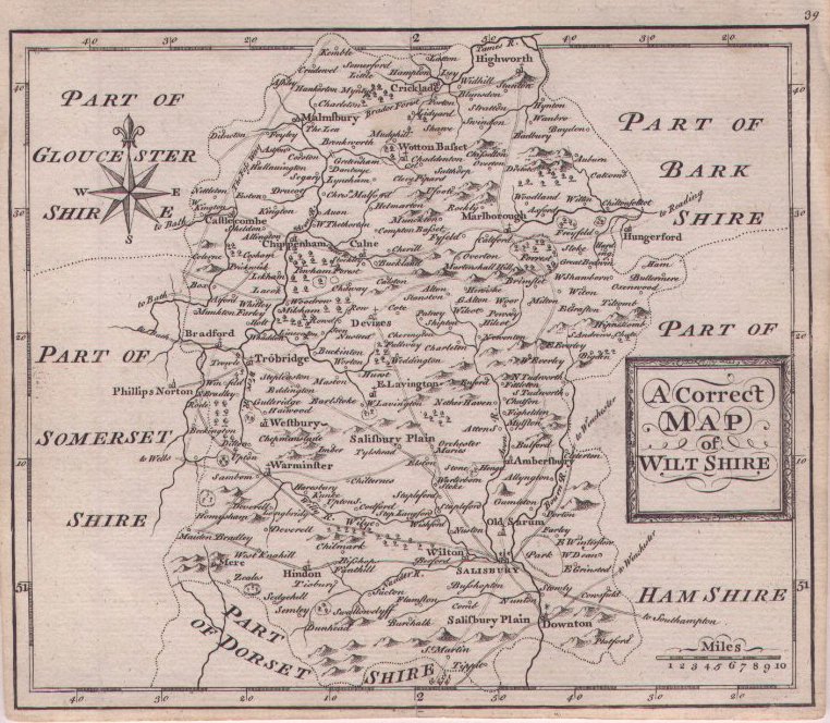 Map of Wiltshire - Osborne